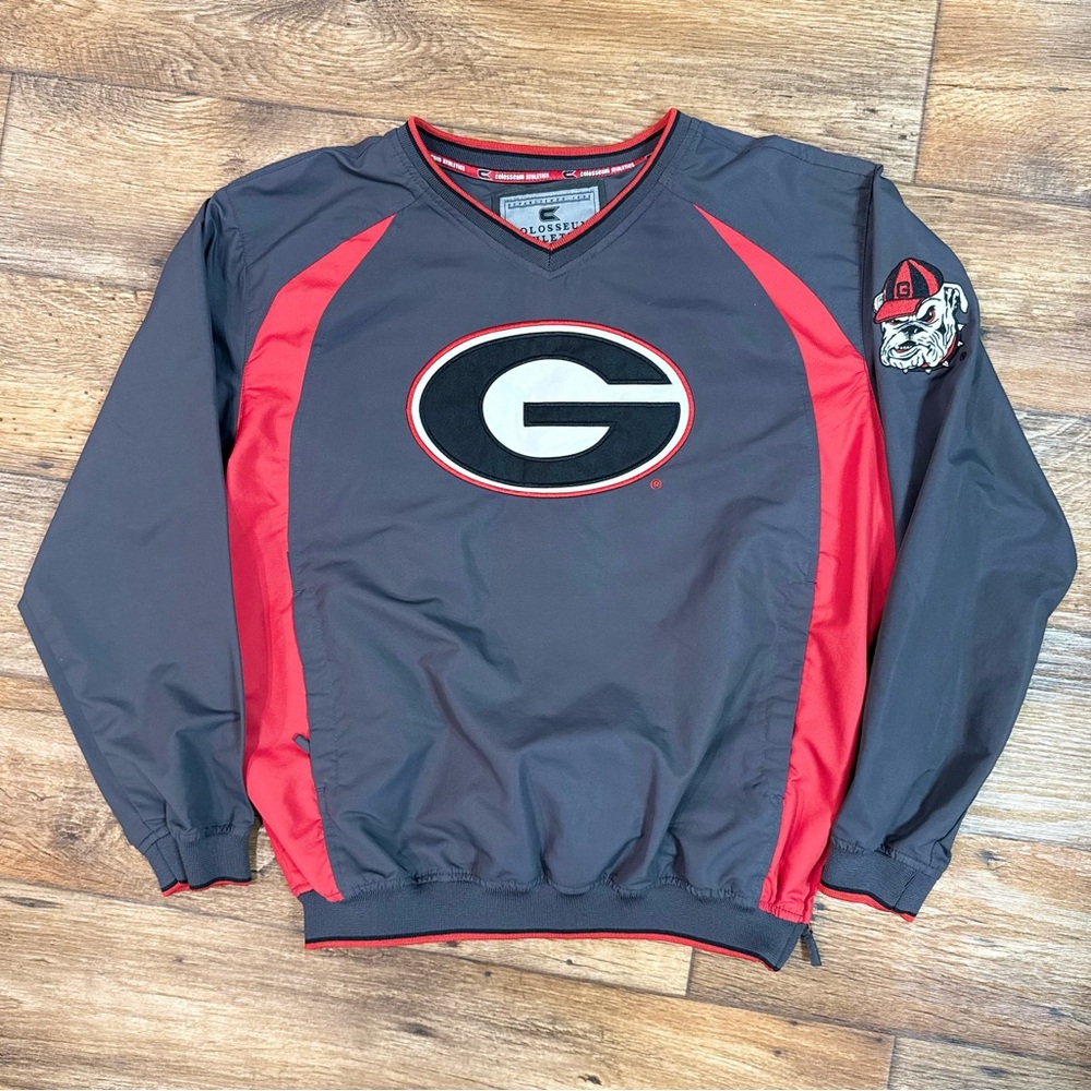 Georgia Bulldogs Windbreaker Jacket Pullover Colosseum Athletics Mens Small